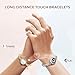 TOTWOO Touch Bracelets for Couples, Vibration & Light up for Love Couples Long Distance Relationship Gifts for Girlfriend Bluetooth Pairing Jewelry