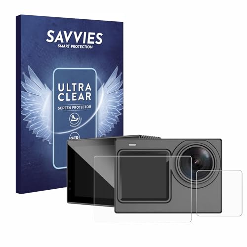 savvies 18 Pack Screen Protector compatible with SJCAM SJ6 Pro Dual Screen Protection Film Clear