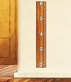 Nursery Decals and More Oak Wooden Ruler Growth Chart, Wood Ruler Height Chart Wall Decal, Wall...