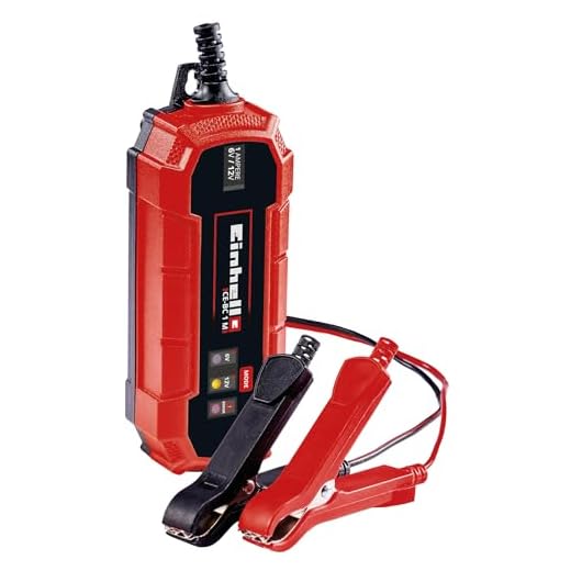 Einhell Batterie-Ladegerät CE-BC 1 M (intelligentes Batterieladegerät mit Mikroprozessorsteuerung für verschiedenste Batterietypen, bis zu max. 32 Ah, max. 1 Ampere Ladestrom)