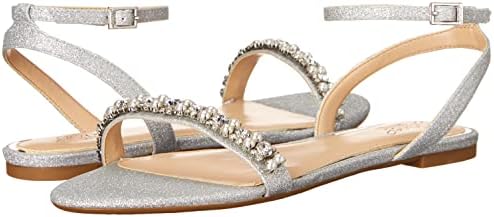 Jewel Badgley Mischka Daria Pearl and Crystal Flat Sandals | Image 6