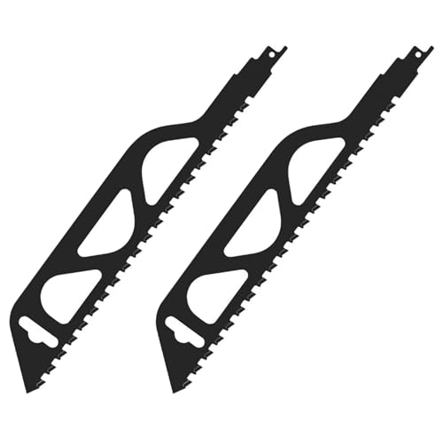 2 Pièces Lames de Scie Sabre, Lame Scie Sabre Brique, Lame Scie Sabre Carbure pour la Coupe de Bois, Métal, Beton et Brique (305mm)