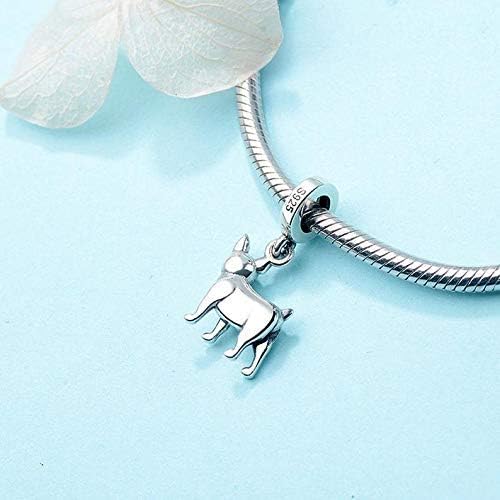 BOLENVI Boston Terrier French Bulldog Bull Dog 925 Sterling Silver Charm Bead For Pandora & Similar Charm Bracelets or Necklaces - Image 5