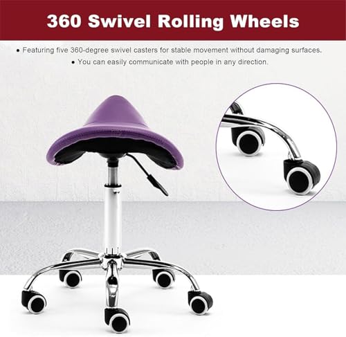 Ergonomischer Rollhocker mit Rollen, verstellbarer hydraulischer Stuhl für Spa, Salon, Zahnarzt und Klinik