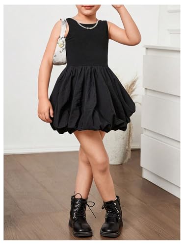 SOLY HUX Toddler Girl's Summer Bubble Dress Sleeveless A Line Party Birthday Short Tank Dresses4