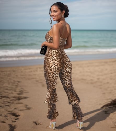 Image of Jigfar Women Sexy Elegant Bodycon Jumpsuit Going Out Romper Birthday Party Club Night Outfits