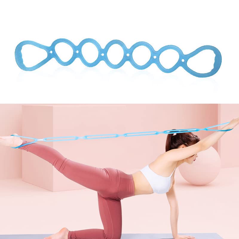 7 Ring Stretch Resistance Exercise Band, BetterJonny Workout Bands Yoga Stretching,Foot, Leg and Arm Exerciser for Home or Fitness Center Workout Walking Exercise