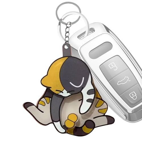 猫 キーホルダー 面白い 回転猫卵 ボール いたずら ねこアクリルキーチェーン クリエイティブ 可愛い 漫画 おしゃれ 人気 ペンダント鍵 装飾 個性的 卵遊ぶ 車 鍵 猫愛好家 動物 プレゼント チャーム 記念品 誕生日 財布 アクセサリー