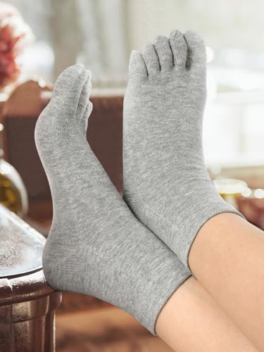 Image of Bencailor 4 /12Pairs Women Toe Sock Five Toe Sock