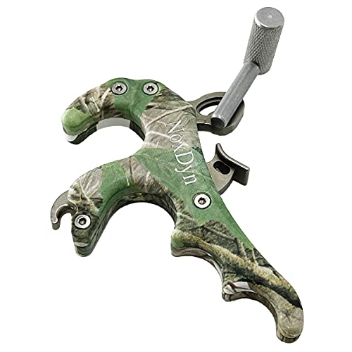 Voorpret Compound Bow Release Aid Steel Stainless+Aluminum, Archery Release Aids Caliper Release for Archery Arrows and Bow Release (4 Fingers Release-CAMO)