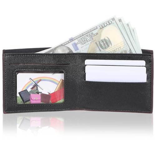 MAQUITA 12 PCS Leather Bifold Wallets for Men,Men’s Wallet Bulk for DIY Engraving,With money clip,card holder4