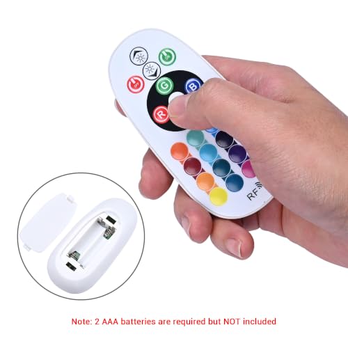 Image of Yescom 1-to-2 Receiver Remote Control for 4-Pin BiLume RGBW Neon Rope Light | 110-120V AC, Receiver box & Y-splitter power cord, Control both RGB neon flex lights, Easy plug-and-play install