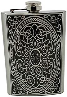 8oz Celtic Design Flask