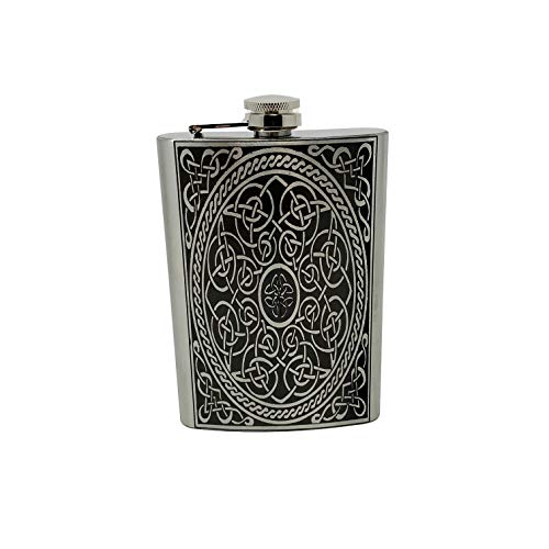 8Oz Celtic Design Flask #TOP2