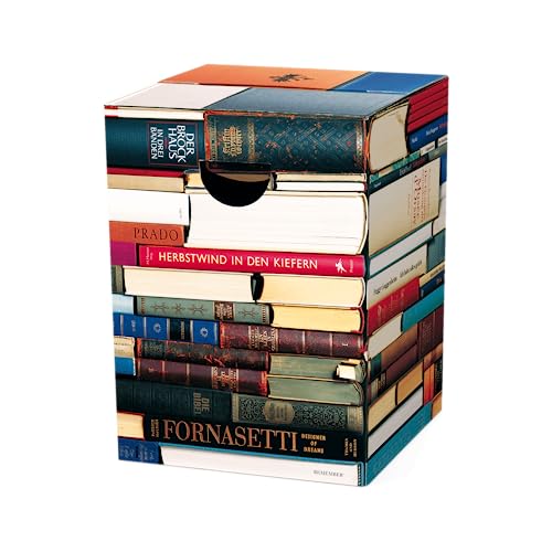 Bunter Hocker Bücherstapel