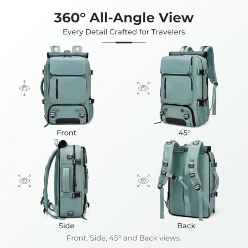 Mochila de viaje para portátil de 16 pulgadas gris de mano 4