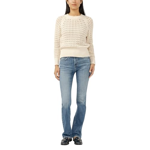 Silver Jeans Co. Women's Avery High Rise Curvy Fit Slim Bootcut Jeans