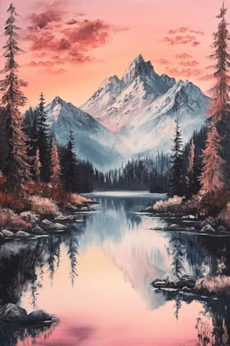 Peinture diamant paysage 80x100cm pour déco chambre et salon