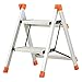 GJSN Stuhl, Hocker Schritt Folding Trittschemel Aluminiumlegierung 2 Tread Schritt Küche Haushalt Griffige Tragbare Trittleiter