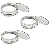 Zoie + Chloe Stainless Steel Strainer Sprouting Lids for Mason Canning Jars - Sprouts, Sifting, Straining - 3 Pack