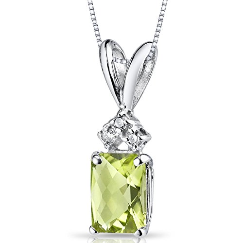 PEORA Radiant Cut Peridot Pendant