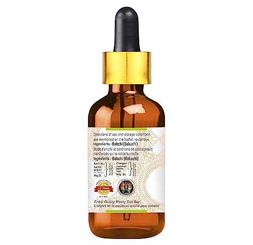 Image of Greenwood Essential Pure Babchi (Bakuchi) Oil (Psoralea corylifolia) with Glass Dropper | Cold Pressed | Natural | Undiluted | For Diluting Essential Oils | For Skin & Massage | Men & Women | 50ml