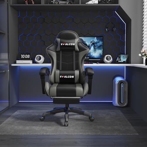 XTREME Gaming Chair – Ergonomic Reclining Chair with Footrest, 360° Swivel, Height Adjustable (Grey) - Image 3