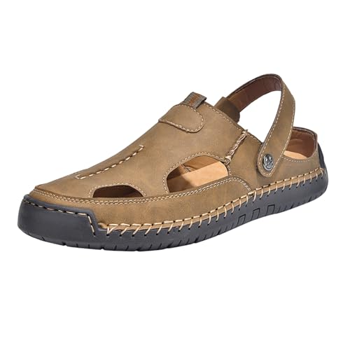 Sandalias de cuero para hombre ligeras que evitan el calor al caminar