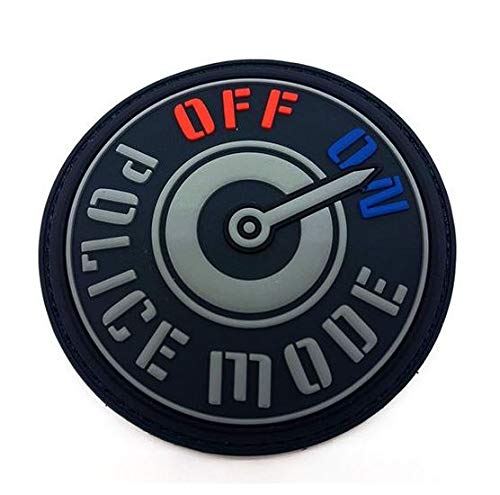 Police Mode PVC Patch - Polizei - Rubber - Klettpatch