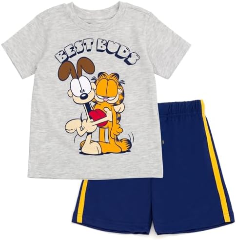 Garfield T-Shirt and Mesh Shorts Outfit Set Toddler to Big Kid