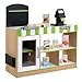 WOOMAX Supermercato Legno con Accessori Negozio banco Luce, Suoni, registratore, Lavagna per Bambini 3 Anni Giocattolo educativo (85386)