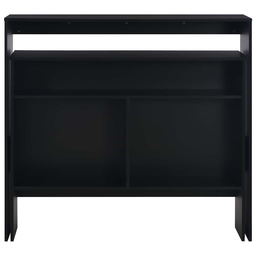 Stolik barowy z 2 blatami 130 x 40 x 120 cm czarny