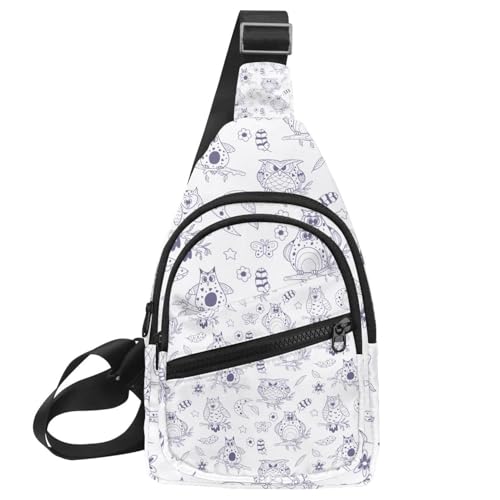 Sac à dos à bandoulière Buho mignon un cadeau original dessiné à la main