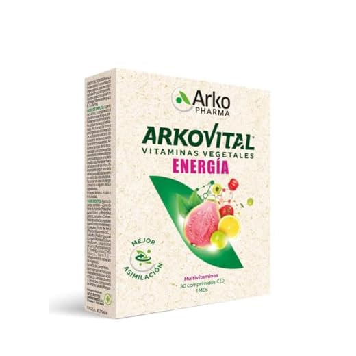 Arkopharma Arkovital Pura Energía 30 Comprimidos, Multivitamínico Defensas Naturales y Vitalidad, 9 Vitaminas Naturales y 5 Minerales, Mayor Asimilación