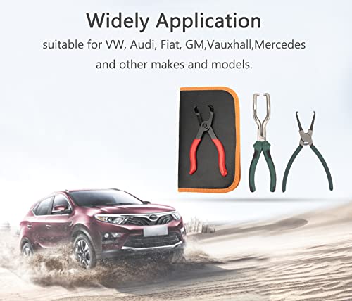 Conjunto de 3 alicates de linha de combustível, pinça de filtro de combustível de 22,5 cm / alicate