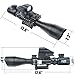 UUQ C4-12X50 Rifle Scope Dual Illuminated Reticle W/Laser Sight and Holographic Dot Reflex Sight (Green Laser)