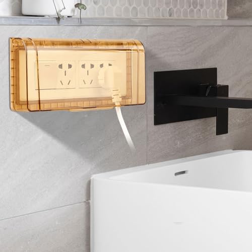 Image of ATORSE Waterproof Switch Plug Outlet Cover Washroom Protection Receptacle Protector Light Brown|Home & Garden