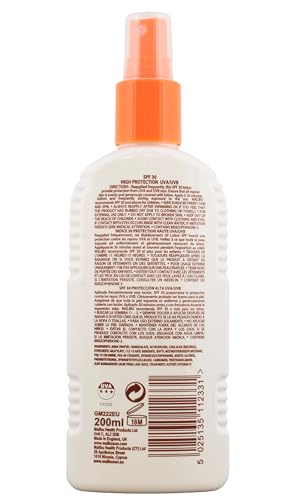 Malibu Sun SPF 30 Lotion Spray, High Protection Sun Cream, Water Resistant, Vitamin Enriched, 200ml - Image 3