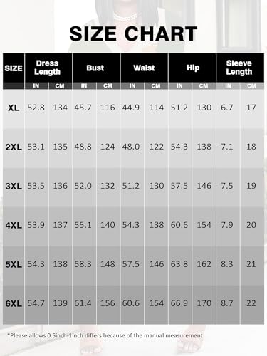 Image of Plus Size Maxi Dress for Women Short Sleeve V Neck Casual Loose Sundress with Pockets