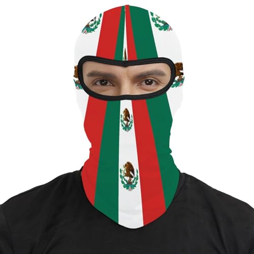 Balaclava de Invierno con Estampado de Bandera de México para Hombres y Mujeres, Máscara Térmica para Motocicleta, Esquí y Actividades al Aire Libre miniatura 2
