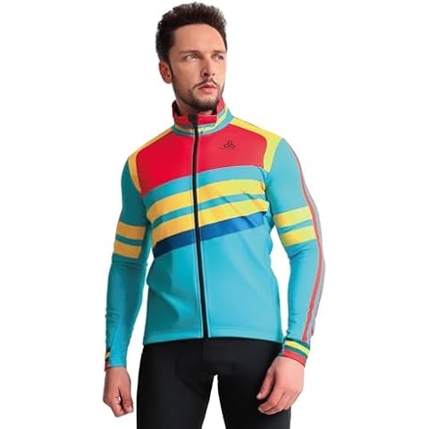 CEROTIPOLAR Men's Thermal Fleece Cycling Jacket for Bike Biking,Rain-Wind Proof Cycle Outwear Cover