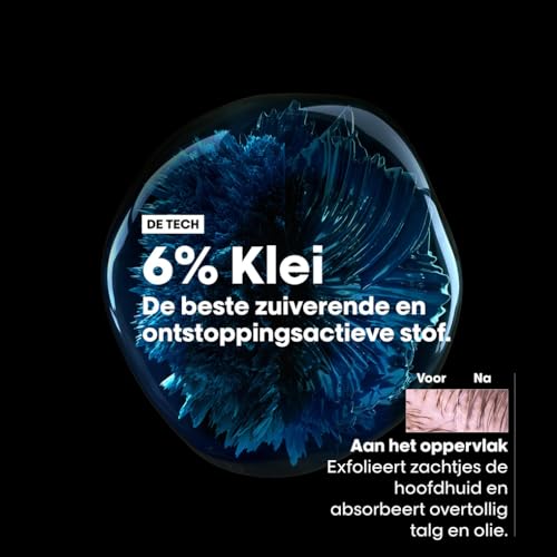 L'Oréal Professionnel, Reinigende en Dermo-Zuiverende Shampoo, Voor een Vette Hoofdhuid, Zuivert de Hoofdhuid en Haarvezel, Scalp Advanced, 300ml - Afbeelding 3