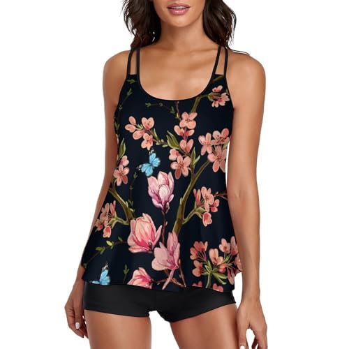 Ensemble bikini tankini fleur de papillon une robe de plage aux finitions soignées