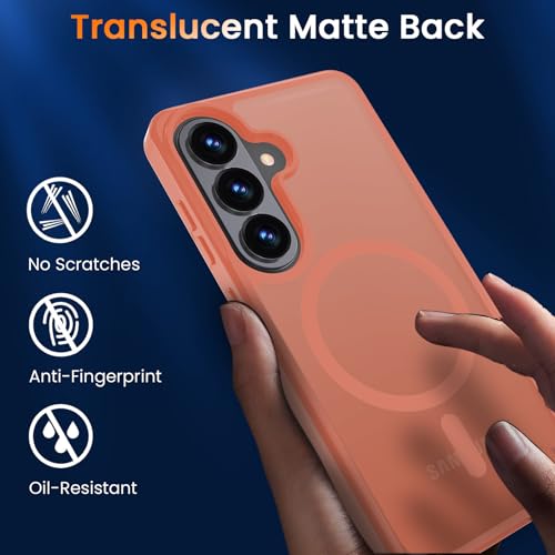 Image of WRJ Magnetic Case for Samsung Galaxy A17 /A16 /A26 6.7-Inch,Matte Orange