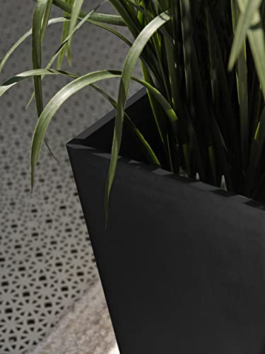 Veradek V-Resin Indoor/Outdoor Taper Planter, Set Of 2 (30 Inch, Black) #TOP5