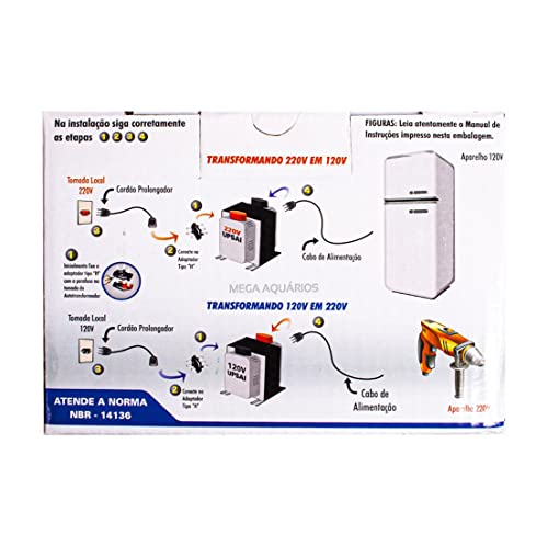 Auto Transformador de Voltagem 1500va Automático Bivolt 110v / 220v ou 220v / 110v Upsai Modelo 5100