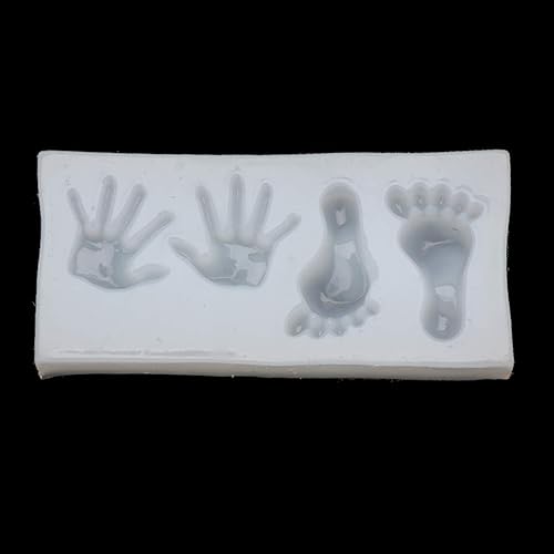 Miniatura 4 de Molde de silicona para pies de mano para bebé, molde de fondant, decoración de tartas, fabricación de joyas de resina con luz ultravioleta
