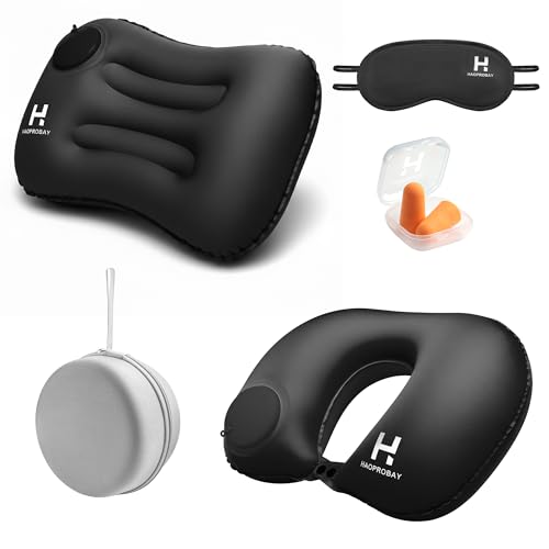 Almohada inflable de viaje con soporte lumbar y accesorios miniatura 1