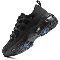 LARNMERN Zapatillas de Cocina Antideslizante Cocina Hombre Bambas Zapatos de Trabajo Hostelería Calzado Impermeable Antideslizante Sin Punta de Acero,Nero 42 EU