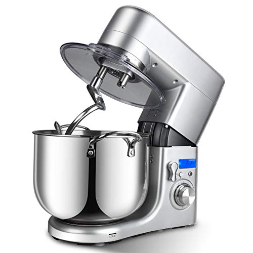 Küchenmaschine, 10 l Edelstahl Schüssel, Safe-Use-Sicherheitssystem, Metallgehäuse, 1500 Watt, inkl. 3-Teiligem Patisserie-Set und Spritzschutz.